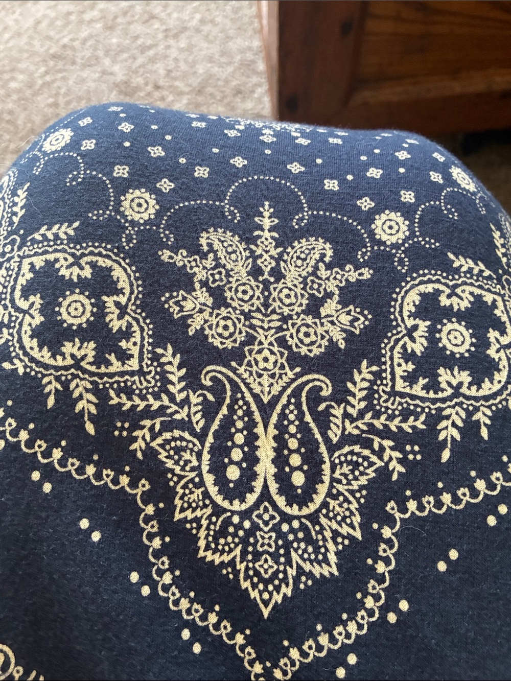 Tommy Hilfiger Navy and White Bandana-Print Maxi dress - Picture 3 of 5